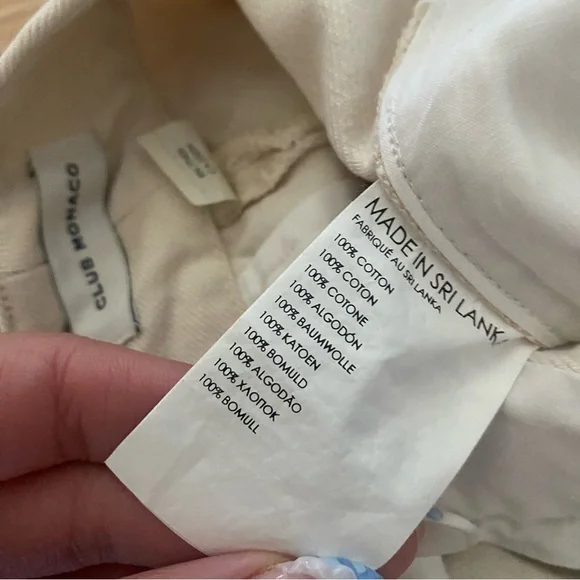 Club Monaco Cream Wide-Leg Jean Trousers - Picture 8 of 16